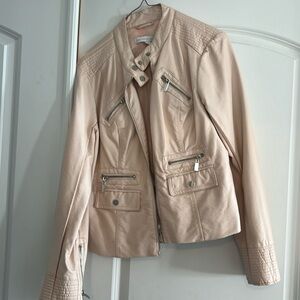 NY and company large pink leather jacket